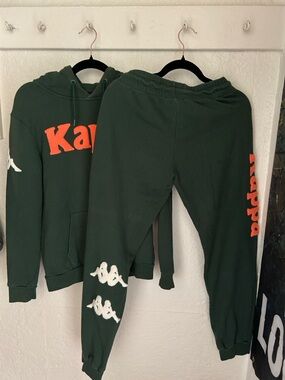 Kappa Dark Green Sweatpants & Hoodie Set